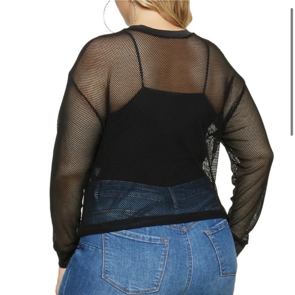 ❣️RESERVED❣️ L TCB 90’S BABE Black Sporty Mesh Top NWT - Picture 5 of 8